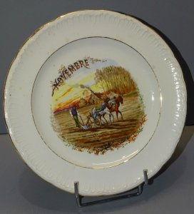 DESSERT PLATE CERAMIC SAINT AMANDINOISE (unmarked) NOVEMBER D