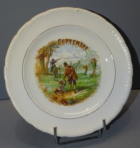 - DESSERT PLATE CERAMIC SAINT AMANDINOISE (unmarked) SEPTEMBER D