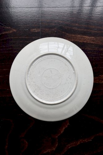 Assiette à dessert terre de fer Onnaing « Fleurs Jetées » marron