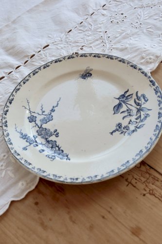 Assiette à dessert terre de fer Sarreguemines - Modèle Carmen bleu