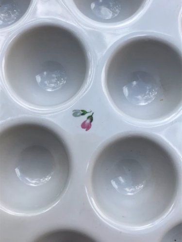 Assiette à escargots en porcelaine