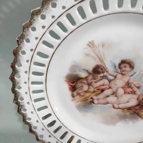 Assiette ajourée de Collection Anges, Putto, Putti