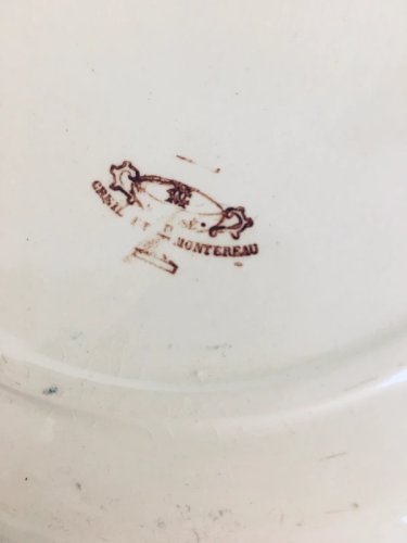 Assiette ancienne Creil et Montereau