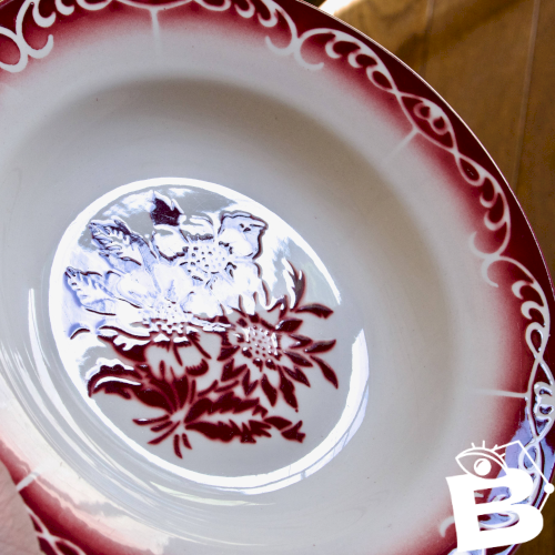 Assiette ancienne Digoin et Sarreguemines collection Prosper