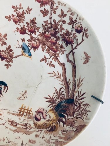 Assiette ancienne Digoin Sarreguemines