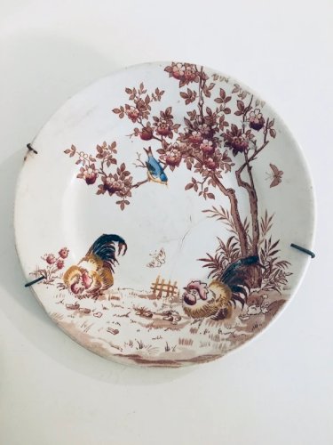 Assiette ancienne Digoin Sarreguemines