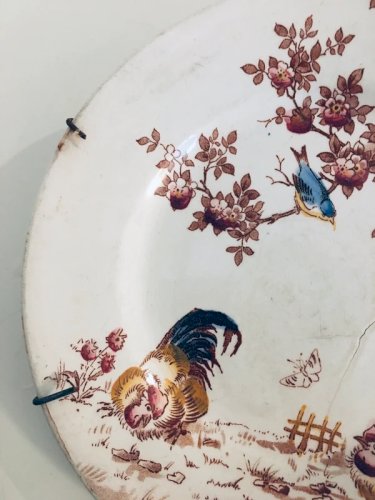 Assiette ancienne Digoin Sarreguemines