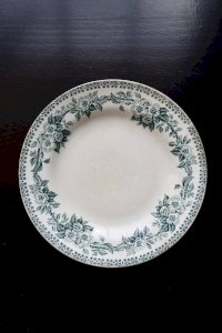 Antique ironstone plate from Saint-Amand, Guadeloupe model