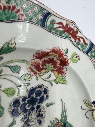 Assiette ancienne Samson Paris style Famille Verte décor phénix XIXe siècle