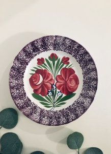 Assiette ancienne Sarreguemines