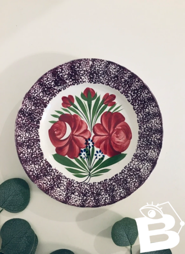 Assiette ancienne Sarreguemines