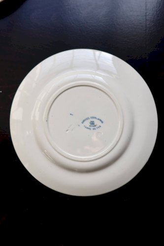 Assiette ancienne terre de fer Creil et Montereau - Service Guirlande