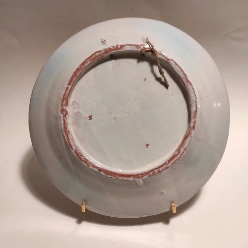 Assiette andalouse Fajalauza ancienne, décor main