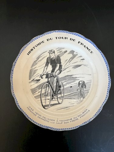 Assiette Choisy le roi  Histoire du tour de France Vélo n°7 1923 Pélissier