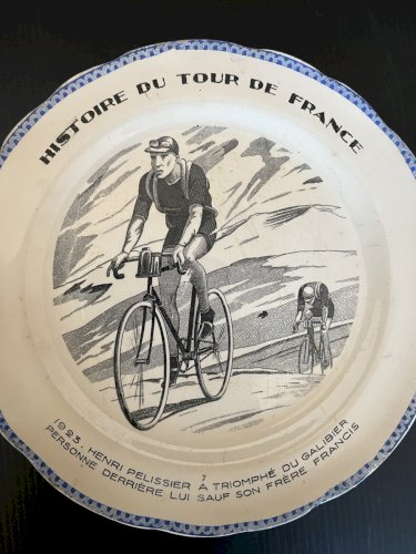 Assiette Choisy le roi  Histoire du tour de France Vélo n°7 1923 Pélissier