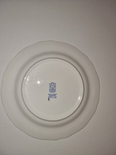Assiette coq et pivoines Gien