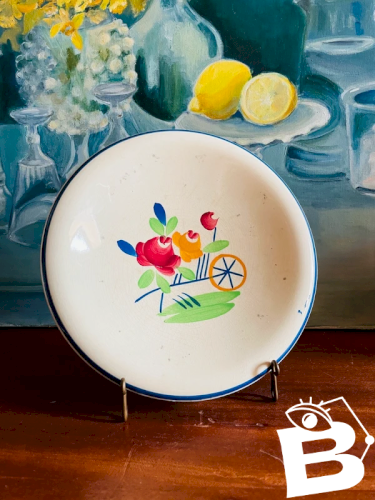 Assiette coupe à fruit Gien « Ma campagne »