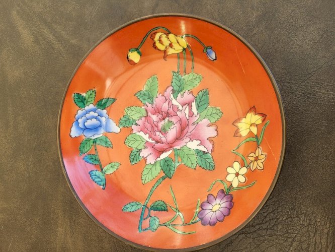 ASSIETTE COUPE EN PORCELAINE ET CUIVRE REF BOUCH N°5