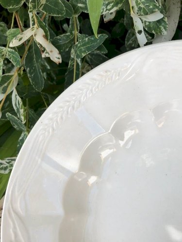 Assiette creuse blanche L Amandinoise