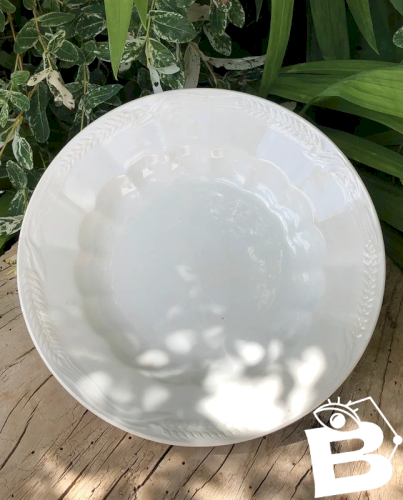 Assiette creuse blanche L Amandinoise