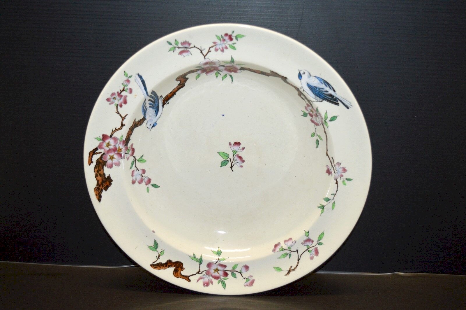 Assiette Creuse Ancienne Efel-Bx – Céramique Blanc Et Vert – Modèle BE 721