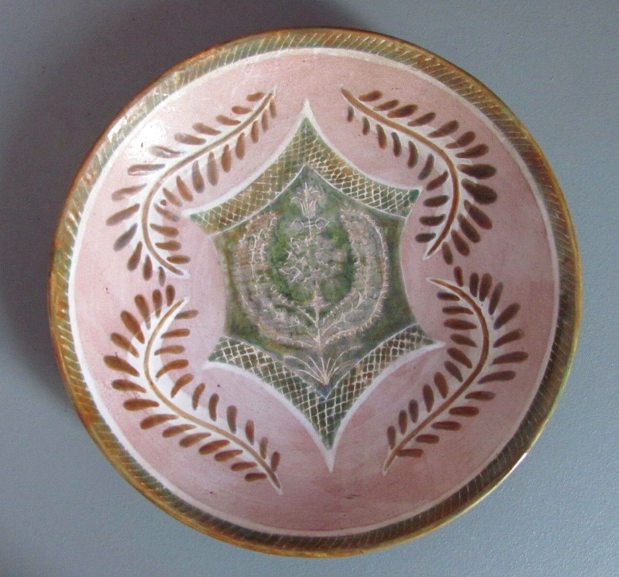 Lot De 10 Assiettes à Dessert Creuses En Céramique Vintage - Motif Fleur - Keradur Oxford
