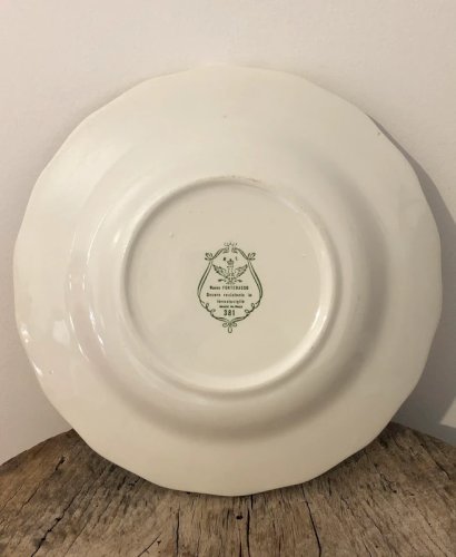 Assiette creuse rétro vintage en faïence Italienne