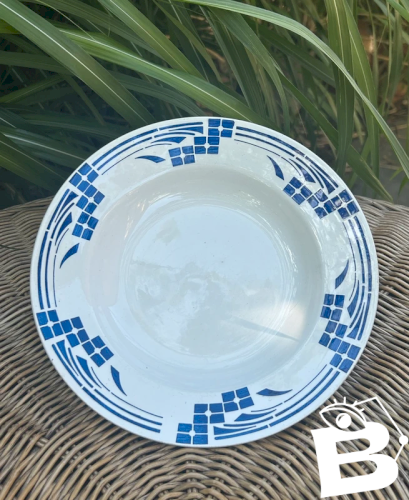 Assiette creuse rétro vintage Moulin des Loups