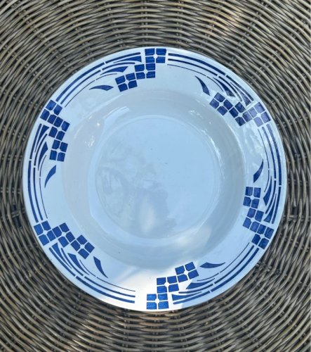 Assiette creuse rétro vintage Moulin des Loups