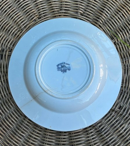 Assiette creuse rétro vintage Orchies décor Dentelle