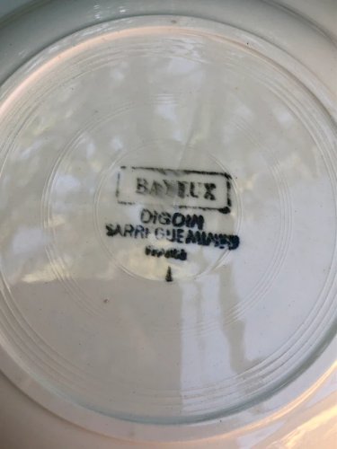 Assiette creuse vintage Digoin Sarreguemines modèle Bayeux