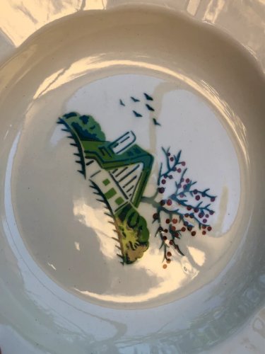 Assiette creuse vintage Digoin Sarreguemines modèle Bayeux