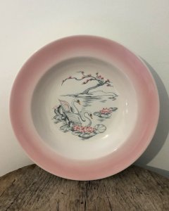 Vintage Italian ceramic deep plate