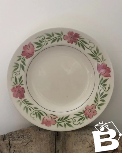 Assiette creuse vintage Moulin des Loups