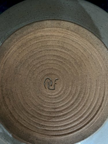 assiette décorative en Grès émaillé Dragon signature à identifier