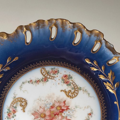 Assiette décorative en porcelaine de Limoges, Delignères et Cie 1879-1900