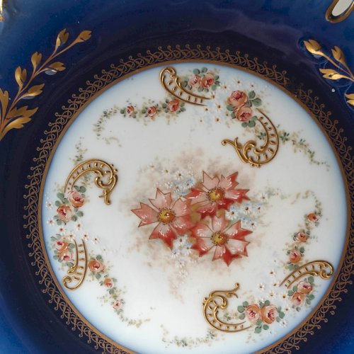 Assiette décorative en porcelaine de Limoges, Delignères et Cie 1879-1900