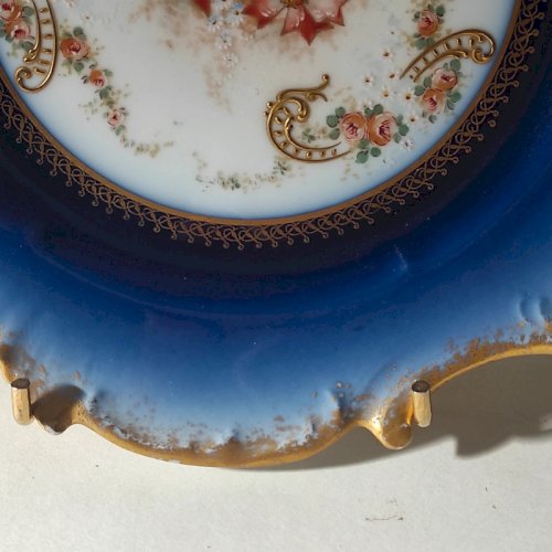 Assiette décorative en porcelaine de Limoges, Delignères et Cie 1879-1900