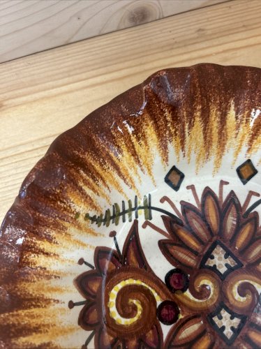 Assiette décorative signée Fouillen Quimper – faïence bretonne – diamètre 24 cm