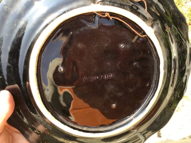 assiette décorative trompe l oeil barbotine poisson coquillage vintage vallauris