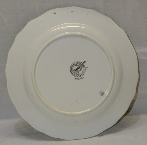 -ASSIETTE DESSERT CERAMIQUE MOULIN DES LOUPS HAMAGE ANCIENNE MOIS NOVEMBRE   D