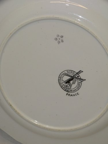 -ASSIETTE DESSERT CERAMIQUE MOULIN DES LOUPS HAMAGE ANCIENNE MOIS NOVEMBRE   D