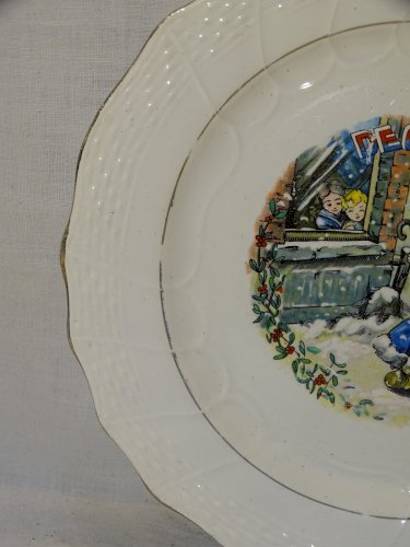 -ASSIETTE DESSERT CERAMIQUE MOULIN DES LOUPS HAMAGE ANCIENNE MOIS NOVEMBRE   D