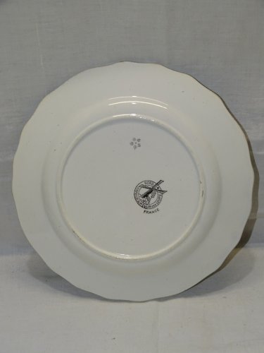 -ASSIETTE DESSERT CERAMIQUE MOULIN DES LOUPS HAMAGE ANCIENNE MOIS NOVEMBRE   D