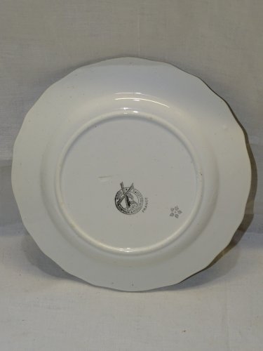 -ASSIETTE DESSERT CERAMIQUE MOULIN DES LOUPS HAMAGE ANCIENNE MOIS SEPTEMBRE    D
