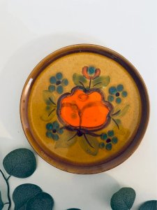 Assiette Dessert Vintage ZELL Murisa - Design 70s Handgemalt