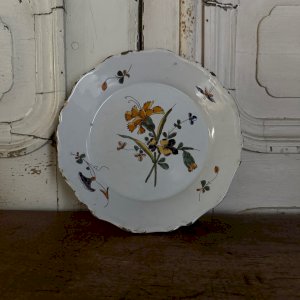 Nevers faience plate 18th century floral decor M3635