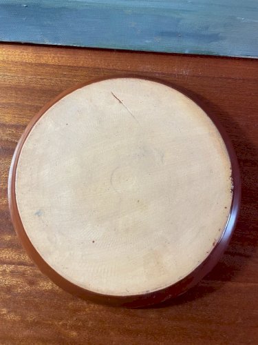 Assiette en grès émaillé vintage