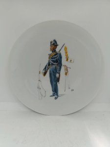 19th century porcelain plate of the departmental gendarmerie in good condition.