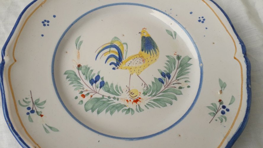 Assiette faïence de Nevers